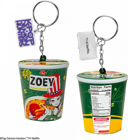 Squishy Μπρελόκ K-POP DEMON HUNTERS Noodle Cup Zoey Hamburger