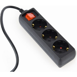 Gembird EG-PSU3-01 power extension 0.6 m 3 AC outlet(s) Indoor Black