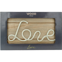 ΦΩΤΙΣΤΙΚΟ ΤΟΙΧΟΥ WOOD 3D LED LOVE (με USB)