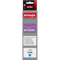 Activejet AB-D100C Ink cartridge for Brother printers, replacement for Brother BT-D100C Supreme 50 ml cyan AB-D100C