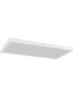 HOMCOM Σετ 2 Λεπτών και Μινιμαλιστικών LED Φωτιστικών Οροφής με Ρυθμιζόμενο Χρώμα, από Ατσάλι και Πλαστικό, 60x30x3.7 cm, Λευκό B31-635V00WT