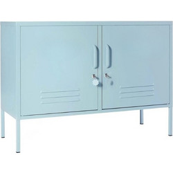 STEELEN COLOR Μεταλλικός Μπουφές/ Έπιπλο Εισόδου 100x40x70cm Πάχους 0.8mm Εσωτερικού Χώρου με Πόδια Baby Blue
