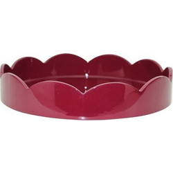 Δίσκος Μικρός Στρογγυλός Λάκα Cherry Scallop Addison Ross (21x5 cm)