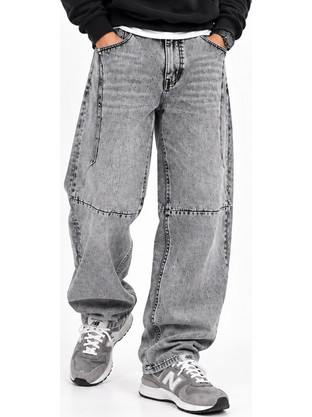 LEOX Ανδρικό Τζιν Παντελόνι Baggy Γκρι