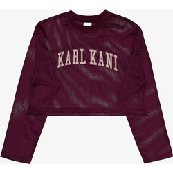 KARL KANI Women College Mesh Cropped Longsleeve - VIOLET - KW263-005-1