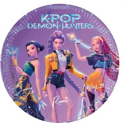 Χάρτινα Πιάτα Πάρτυ K-Pop Demon Hunters 23 cm - 8 Τεμάχια (0026675)