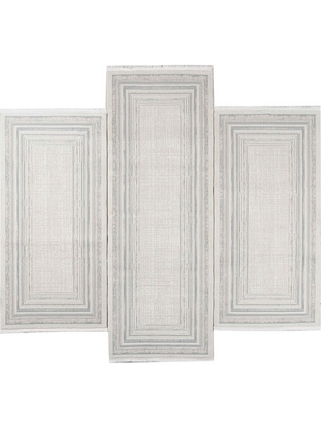 Χαλιά Κρεβατοκάμαρας (Σετ 3τμχ) Polcarpet Platinum 6814 Beige/Grey