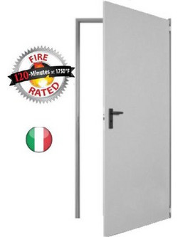 Ninz Πόρτα Πυρασφάλειας Μεταλλική Γκρι 90x215cm NNZ-90-215-120