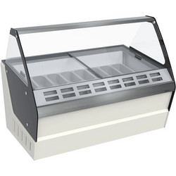 Crystal Optimus 16 Premium Βιτρίνα Χύμα Παγωτού 16Θέσεις 1590x1195x1330mm