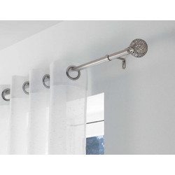 Douceur d'interieur Μονό Κουρτινόξυλο Globa με διάμετρο 19mm και επέκταση 120 - 210cm - Chrome