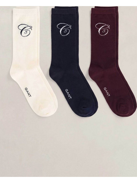 Gant G Ανδρικές Κάλτσες Ψηλές Λευκές 3Pack 4960286