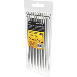 Δεματικά Entac ECT-2.5-150-W Άσπρο (50τμχ/Συσκ.) - Entac (ECT-2.5-150-W) 25899