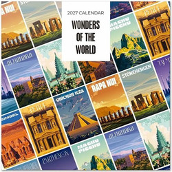 Ημερολόγιο Τοίχου 16 Μηνών 2027 30X30εκ WONDERS OF THE WORLD