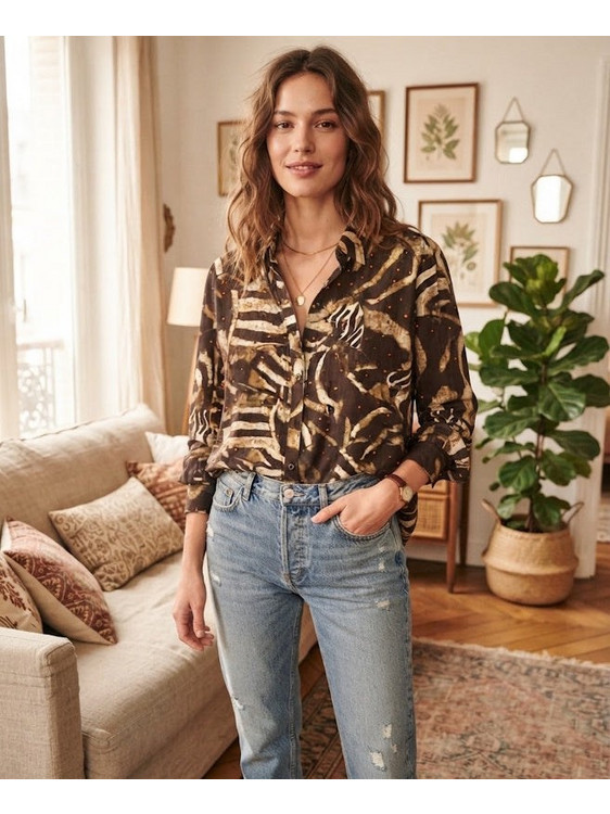 Luela Shirt in Brown