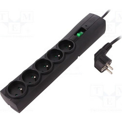 Πολύπριζο Με Διακόπτη Ever CLASSIC 3m 5 AC outlet(s) 250 V Black