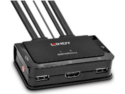 Lindy KVM Switch 42345 2 x HDMI / USB 2.0 Audio