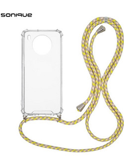 Sonique Armor Clear Θήκη (Honor 50 Lite / Nova 8i Rainbow) με Κορδόνι Κίτρινο