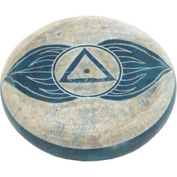 Βάση Στικ από ινδική σαπουνόπετρα - 6o Chakra Third Eye Ajna Διαστάσεις: 1x5,5 cm