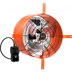 VEVOR Gable Mount Fan, 40,6 cm Attic Vent Exhaust Fan 1945 CFM Θερμοστάτης, Ψύξη και Εξαερισμός για Σπίτι, Γκαράζ, Αποθήκη, Εργαστήριο, περίβλημα από ανθρακούχο χάλυβα με βραχίονες στήριξης & υλικό, π