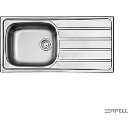 Apell Area 8215 Ένθετος Νεροχύτης Inox Αντιστρεφόμενος Ματ 100x50cm