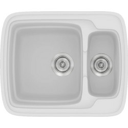 Sanitec Classic 314 Επικαθήμενος Νεροχύτης Γρανίτη Αντιστρεφόμενος Ματ White 60x51cm