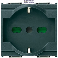 2P+E 16A universal outlet grey