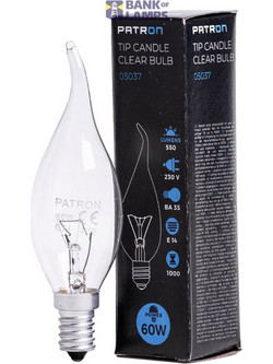 Incandescent Bulb E14 60W BA35 230V CL