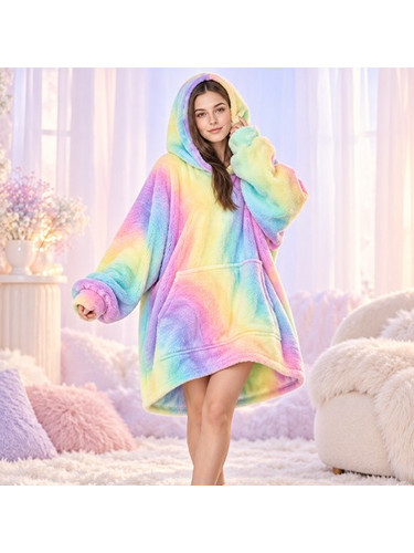 Κουβέρτα Βελουτέ King Size 70x90εκ. Πολύχρωμη Rainbow