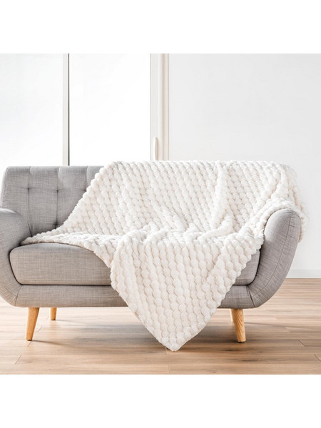 Κουβέρτα Fleece Υπέρδιπλη (220x240) L-C Frosty Natural 1613100