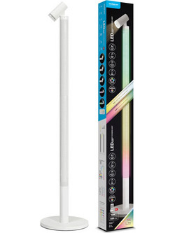 Φωτιστικό δαπέδου LED Modee 10W, 3CCT + RGB, με τηλεχειριστήριο , Λευκό