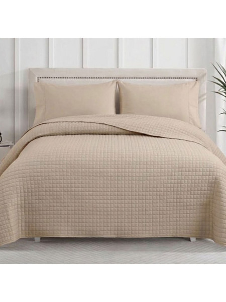 Κουβερλί Υπέρδιπλο 220X240 Sunshine Voielo Check Sand (220x240)