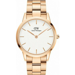 Daniel Wellington Iconic Link Γυναικείο Ρολόι με Ροζ Χρυσό Μεταλλικό Μπρασελέ DW00100343
