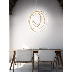 Ondaluce Led Golden 50 Κρεμαστό Φωτιστικό Οροφής Μονόφωτο LED Χρυσό