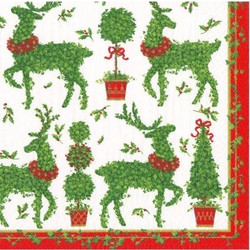 Xαρτοπετσέτες Luncheon Animal Topiaries 16.5x16.5cm Caspari (20 Tεμάχια)