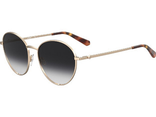 Love Moschino MOL038/S 000/9O Γυναικεία Γυαλιά Ηλίου Στρογγυλά Μεταλλικά Χρυσά με Γκρι Degradee Φακό