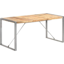 vidaXL Τραπεζαρία 160 x 80 x 75 εκ. από Μασίφ Ακατέργαστο Ξύλο Μάνγκο
