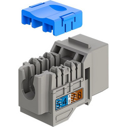GOOBAY Keystone module RJ45 77951, CAT 6A UTP, slim & short, toolfree, γκρι