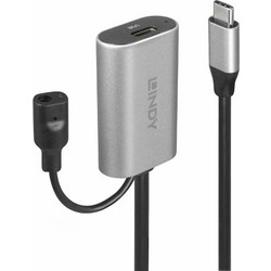 Lindy Active Extension USB 3.1 Cable USB-C male - USB-C female Μαύρο 5m 43271