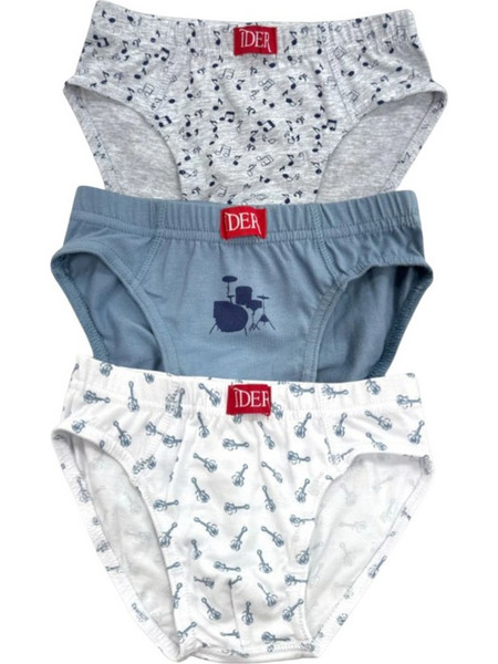 IDER 3-pack Σλιπ αγόρι βαμβακερό με τύπωμα μουσικό (31923P254) ΓΚΡΙ ΜΕΛΑΝΖΕ-ΤΖΙΝ-ΛΕΥΚΟ