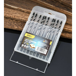 DELI σετ τρυπάνια DH-BWZ003-E1 για τοίχο/μέταλλο/ξύλο, 45 YG6X, 3x80mm, κυλινδρικό, 10τμχ