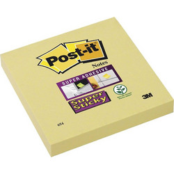 Αυτοκόλλητα Χαρτάκια 3M Post-it 76 x 76 mm Κίτρινα (90 Φύλλα) (654-12SSCY-EU) (MMM654-12SSCY-EU)