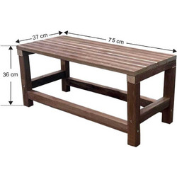 Παγκάκι κήπου 2 ατόμων 75x37x36-Tesias Group