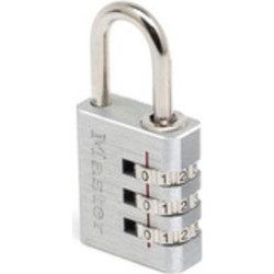Master Lock 7630EURD - Λουκέτο αποσκευών συνδυασμού 3 ψηφίων με μεταλλικό φινίρισμα, 30mm