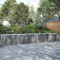 vidaXL Γκαμπιόν με σύρμα 5 mm και πλέγμα 5x2,5cm 400x50x50 εκ
