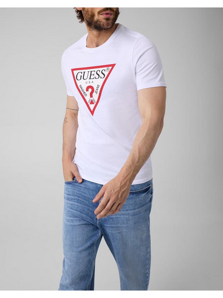 GUESS CN SS ORIGINAL LOGO TEE ΜΠΛΟΥΖΑ ΑΝΔΡΙΚΟ M2YI71I3Z14-G011 White