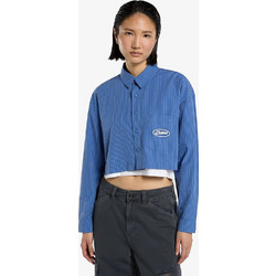 Dickies Shalimar Cropped Γυναικείο Πουκάμισο Βαμβακερό Μπλε DK0A8DEDL85