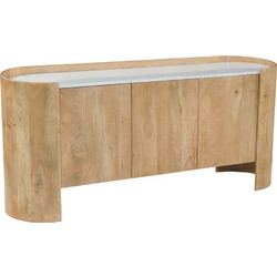 Don Μπουφες 3Πορτες Φυσικο Λευκο 165x45x75cm - Liberta