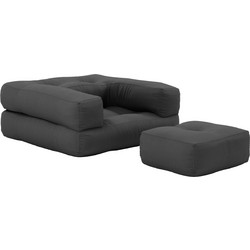 Πολυθρόνα-Κρεβάτι Futon MINI CUBE - Karup - 734 Dark Grey