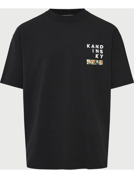 Printed oversized t-shirt V. Kandinsky - FUNKY BUDDHA x apoh London FBU014-607-04_BLACK