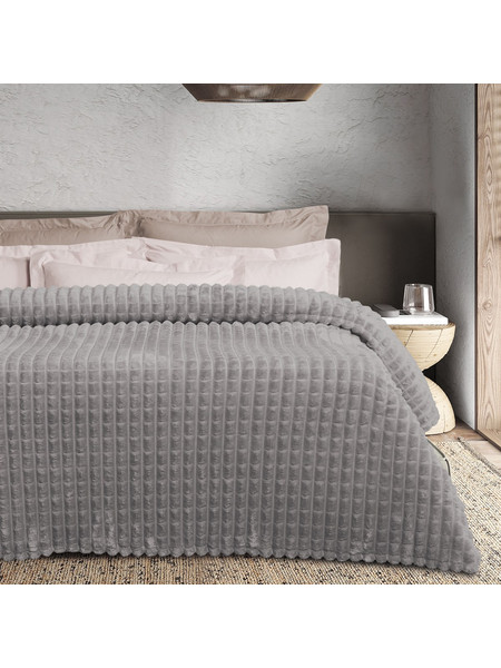 DAS HOME ΚΟΥΒΕΡΤΑ FLEECE 220Χ240 1389 GREY